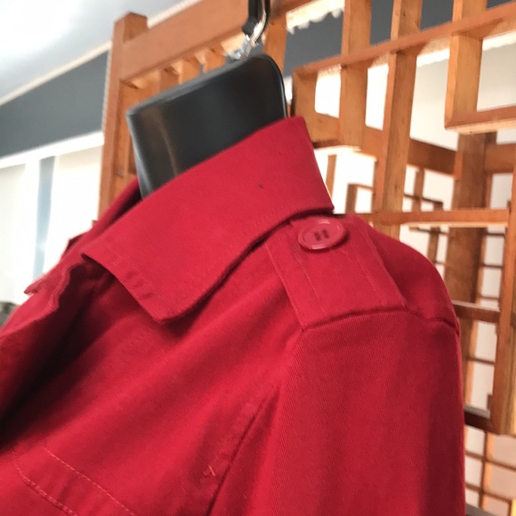 NWOT- Wet Seal belted cropped jacket. Red in color and size L - Picture 3 of 8